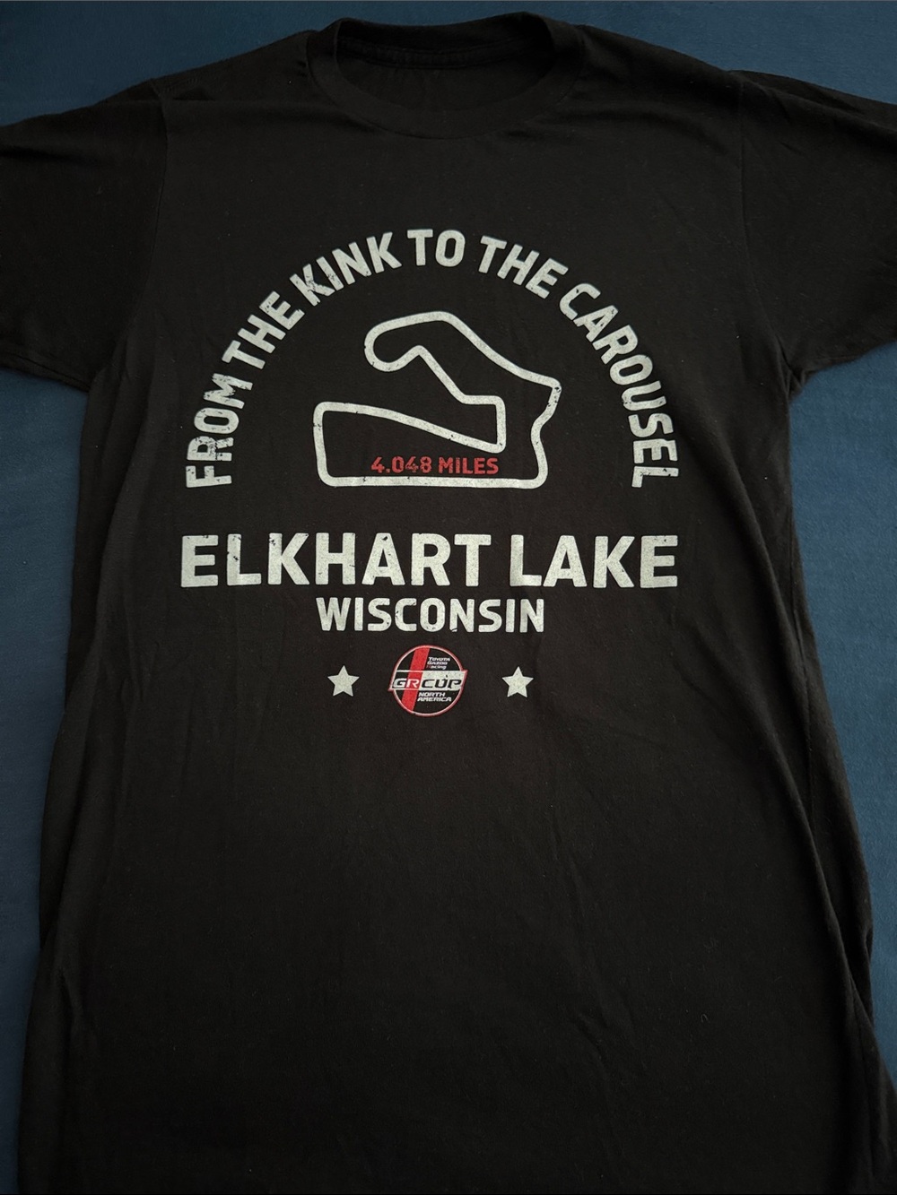 Elkhart Lake Wisconsin Graphic Short Sleeve Tee - Black